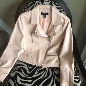 Light pink moto jacket